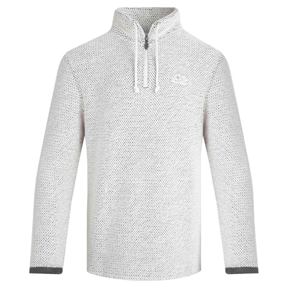 Weird Fish Mens Cruiser Macaroni Quarter Zip Pullover / Ecru